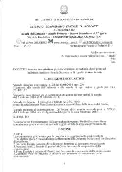 commissione prove orientativo-attitudinali strumento musicale
