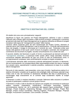 Gestione progetti nelle piccole e medie imprese