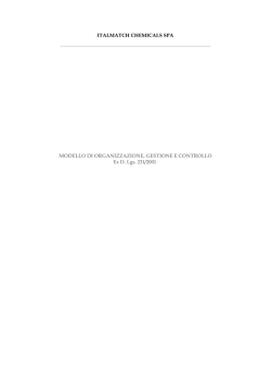 Modello 231 Italmatch Parte Generale e Parte Speciale (EXE 240912)