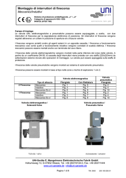 Montaggio di interruttori di finecorsa Meccanici/Induttivi