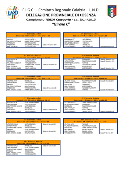 Girone C - Comitato Regionale Calabria