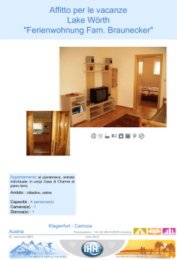 Affitto per le vacanze Lake W&ouml;rth "Ferienwohnung Fam