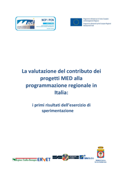 La valutazione del contributo dei progetti MED alla