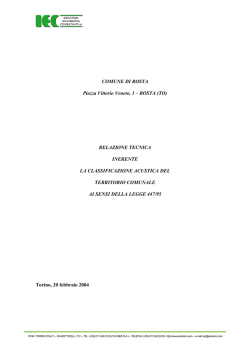 ACUSTICA Relazione tecnica