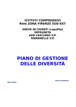 Progetto degli Istituti Comprensivi del Polo Chianti