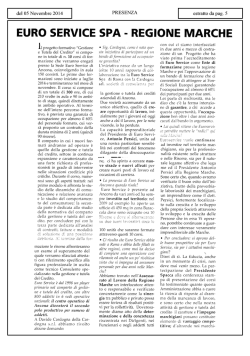 EURO SERVICE SPA - REGIONE MARCHE