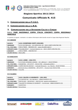 Comunicato Ufficiale 415