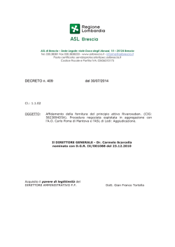 DECRETO n. 409 del 30/07/2014