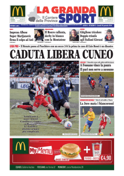 N&deg; 02 &ndash; La Granda Sport del 21/01/2014