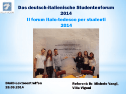 Deutsch-italienische Studentenforum