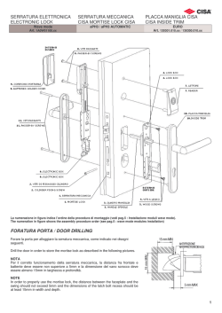 Istruzioni montaggio serratura Cisa Wave Mode