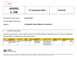 AVVISO n. 238