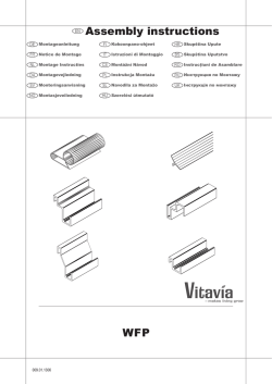 Assembly instructions WFP