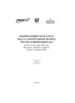 OSSERVATORIO SUGLI ITS E SULLA