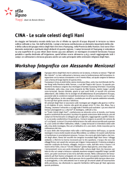 CINA - Le scale celesti degli Hani