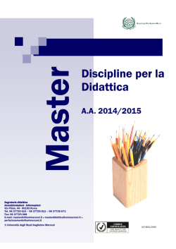 Master Discipline per la Didattica - Universit&agrave; degli Studi Guglielmo