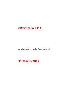 14.05.2012 Relazione Finanziaria Trimestrale