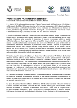 Comunicato Stampa - Ordine Architetti Treviso