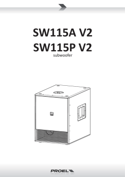 manuale subwoofer SW115AV2 - Audio-luci