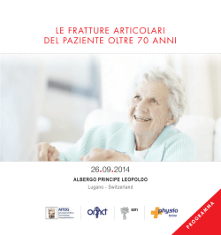 le fratture articolari del paziente oltre 70 anni