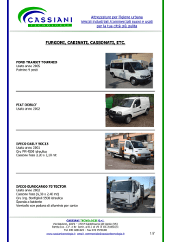FURGONI, CABINATI, CASSONATI, ETC.