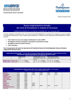 Corsi obbligatori sulla salute/sicurezza sul lavoro