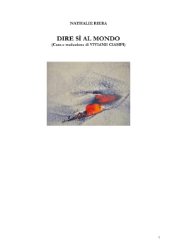 Nathalie Riera - Dire s&igrave; al mondo