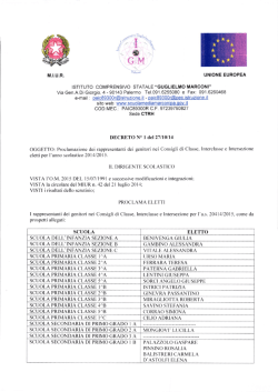 rappresentanti di istituto componente genitori nei consigli di classe