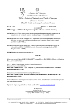 dispone barbarisi - Ambito territoriale per la provincia di Piacenza