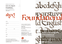 Inizio a far calligrafia Il Foundational