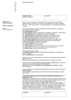 20.02.2014 - Universit&agrave; IUAV di Venezia
