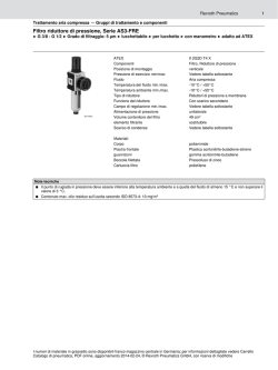 Filtro riduttore di pressione, Serie AS3-FRE