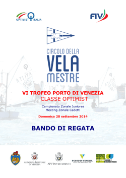 bando vi trofeo porto di venezia 2014