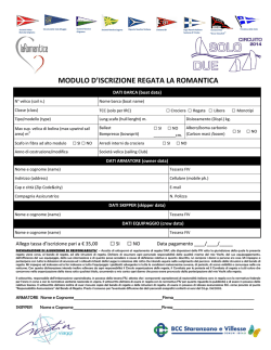 Modulo iscrizione La Romantica 2014