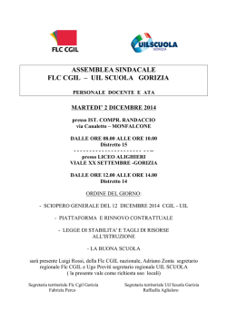 ASSEMBLEA SINDACALE FLC CGIL – UIL SCUOLA GORIZIA