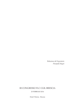 III CONGRESSO FLC CGIL BRESCIA