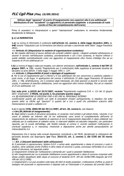 FLC Pisa Conferimento spezzoni orario fino a 6h