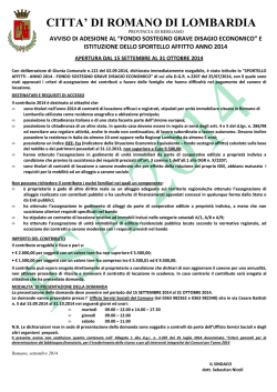 Locandina fsa 2014 - Comune di Romano di Lombardia
