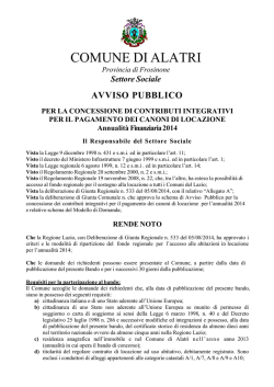 annualita - Comune di Alatri