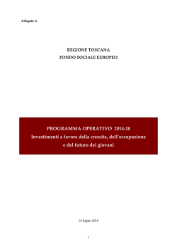 POR FSE 2014-2020 - Regione Toscana