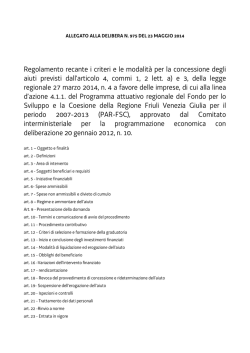 Regolamento - Regione Autonoma Friuli Venezia Giulia
