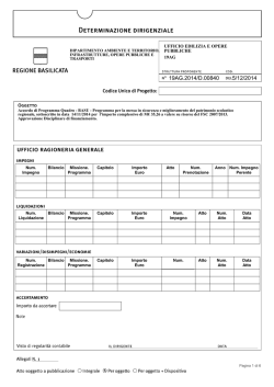 Disciplinare (Det. Dir. 840 del 05-12-2014)