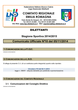 Comunicato n.18 - FIGC CRER