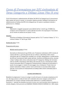 Corso DPI 3 Categoria scheda informativa