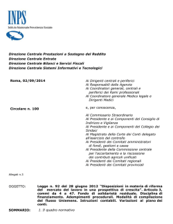 Inps &ndash; Circolare N. 100/2014