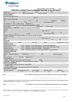 Contratto gas COOPGAS