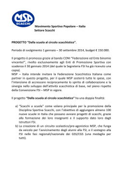 Dalla scuola al circolo scacchistico