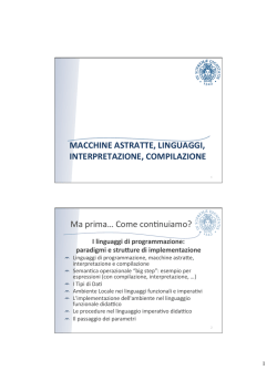 MACCHINE ASTRATTE, LINGUAGGI, INTERPRETAZIONE