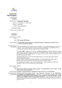 Curriculum Vitae 2014docx, Valentina Menegatti