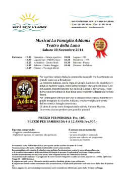 Musical La Famiglia Addams Teatro della Luna
